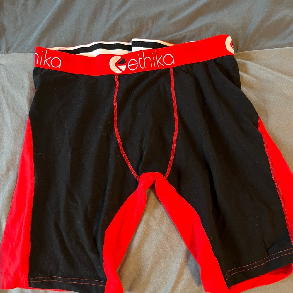 Ethika Men's Black and Red Boxer Briefs Size XL